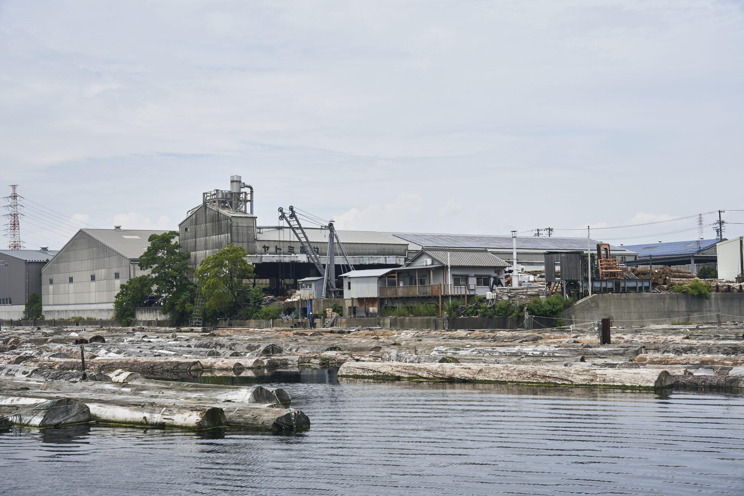 水中乾燥の作業風景